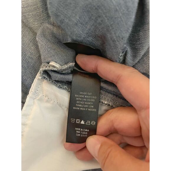 Max Jeans Sleeveless Chambray Tencil Denim Lightweight Shift Dress with Trim - Picture 13 of 13